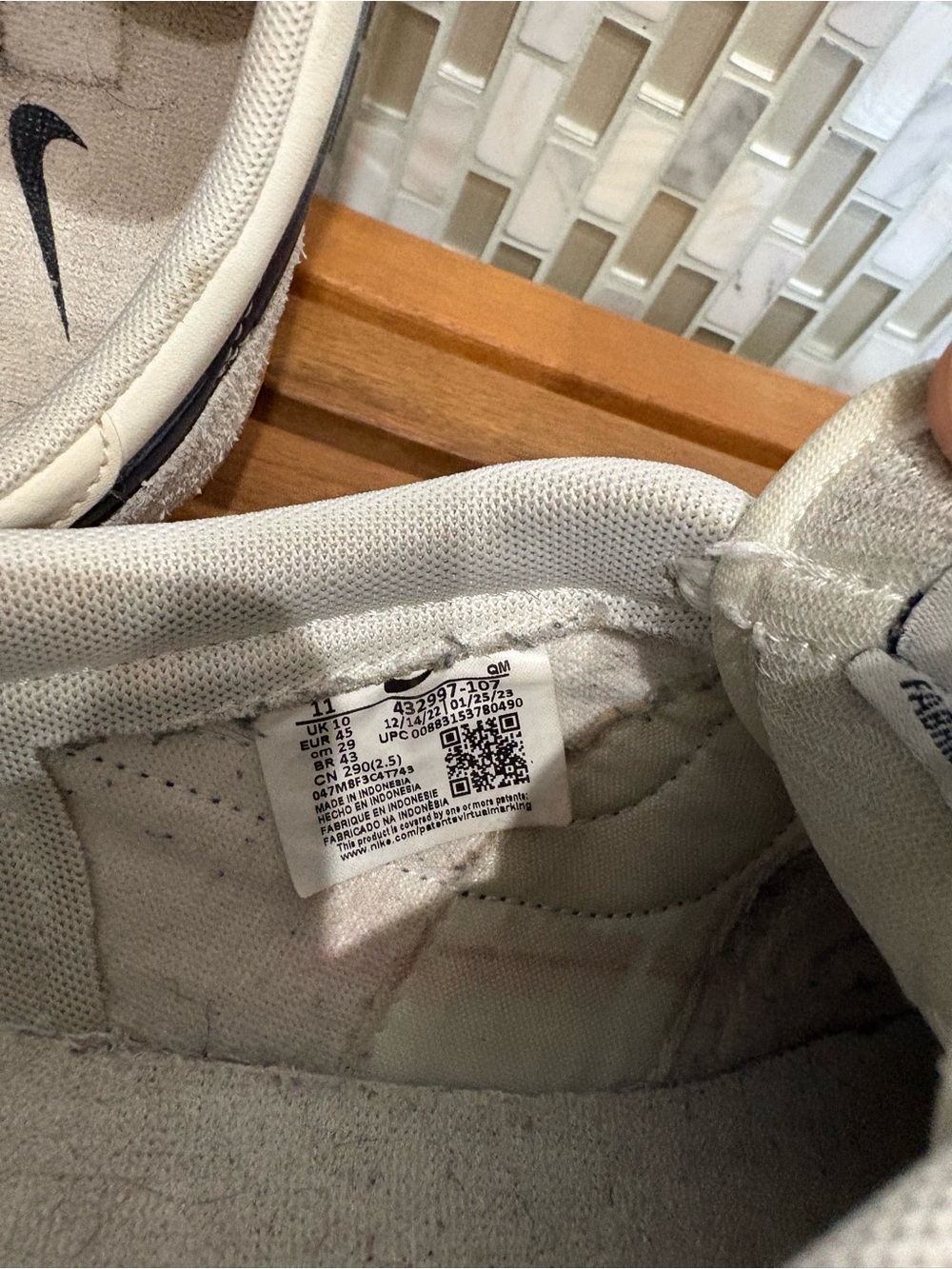 Nike Killshot 2 Men's Leather Sneakers 432997-107 White Gum Sole Navy SZ 11 - Picture 5 of 6
